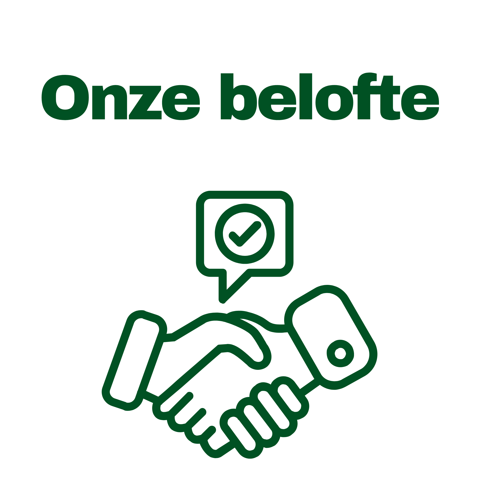 onze belofte