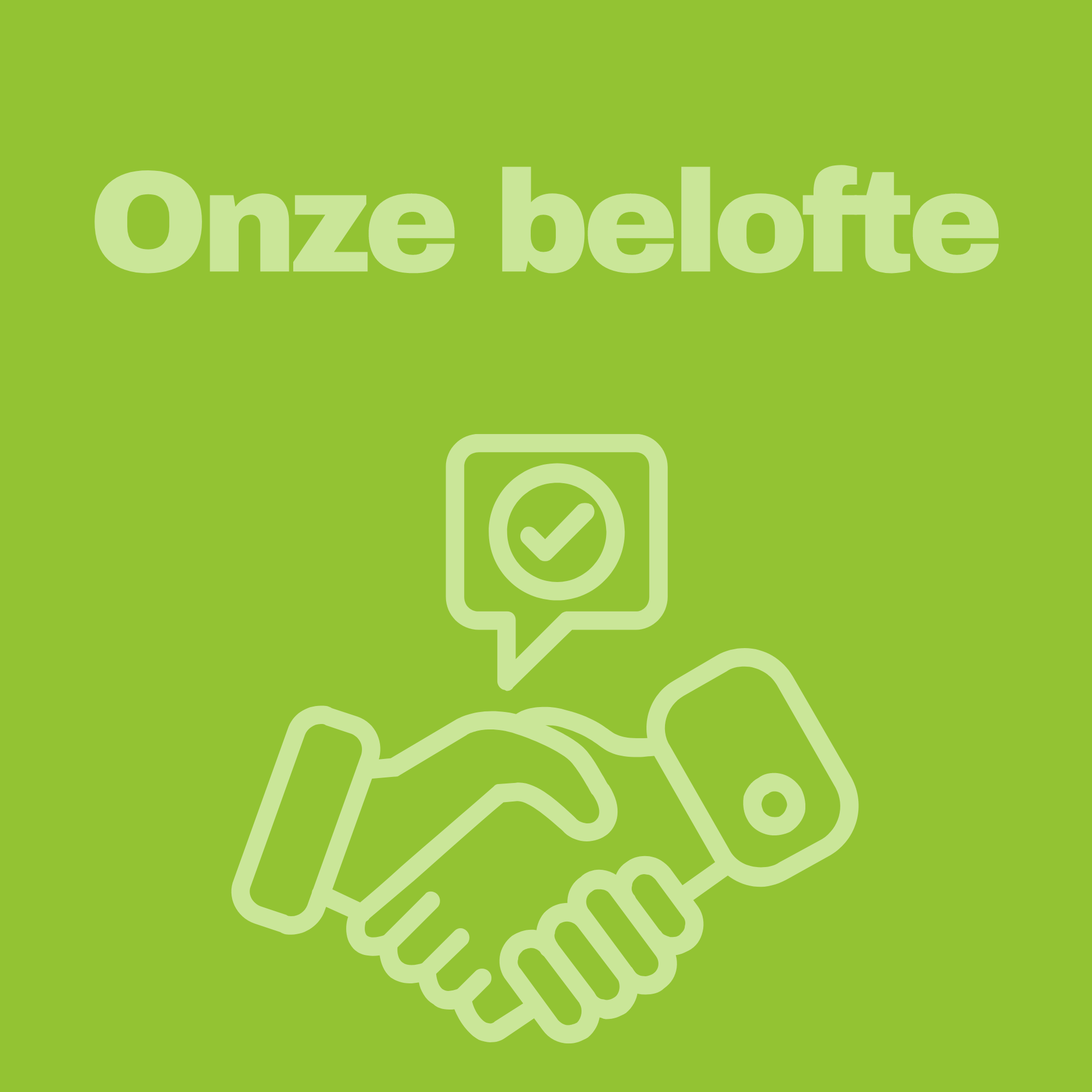 onze belofte