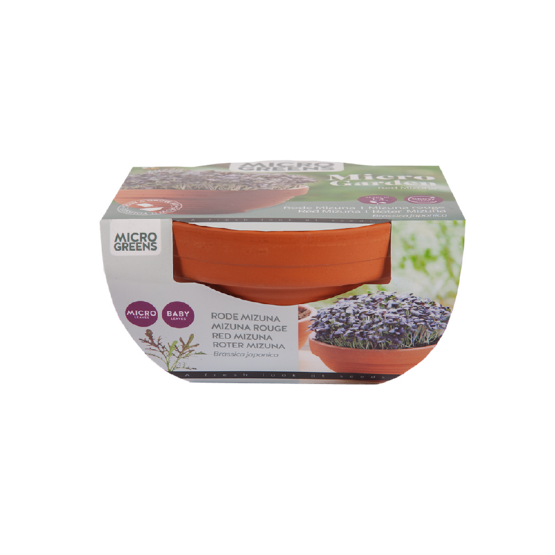 Buzzy® Microgreens Terracotta schaal Rode Mizuna