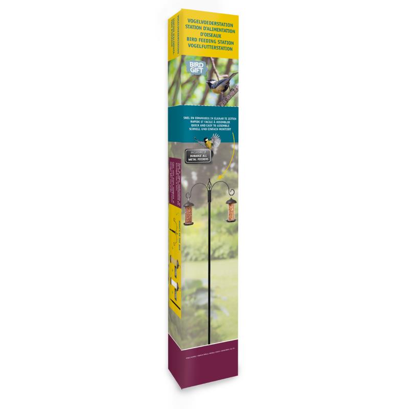 Bûten Gift Blacksteel Feeding station complet with 2 feeders