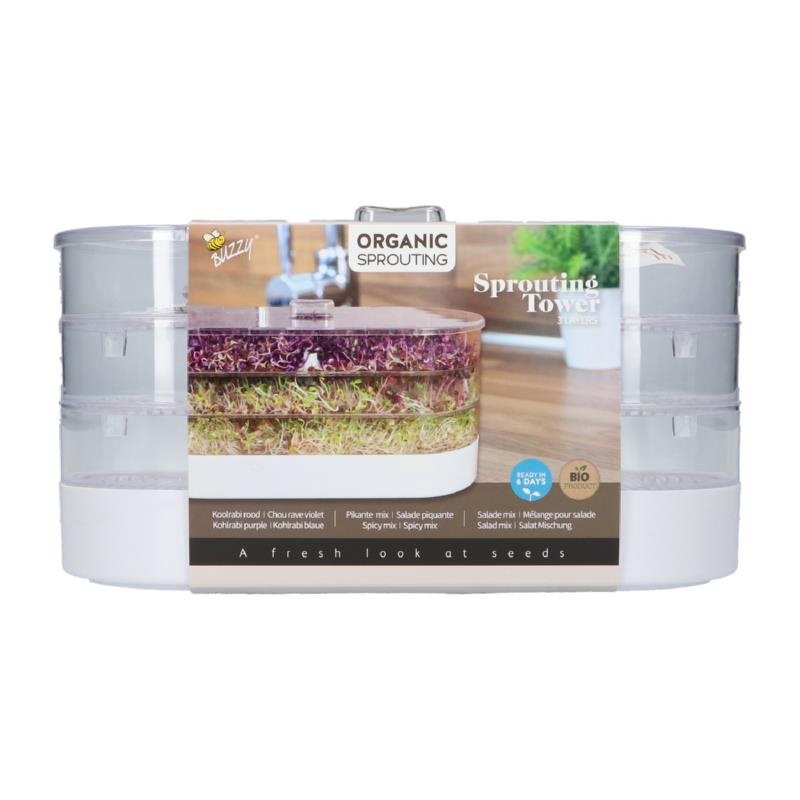 Buzzy® Organic Sprouting Tower 3 laags BIO