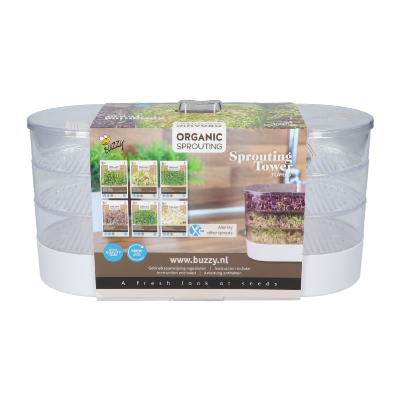 Buzzy® Organic Sprouting Tower 3 laags BIO