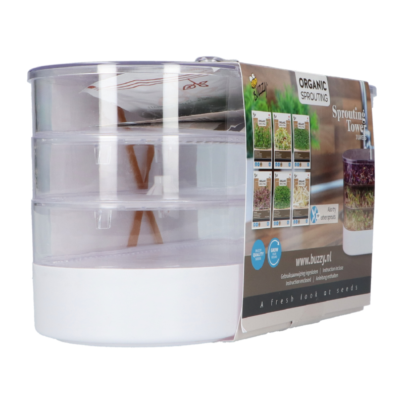 Buzzy® Organic Sprouting Tower 3 laags BIO