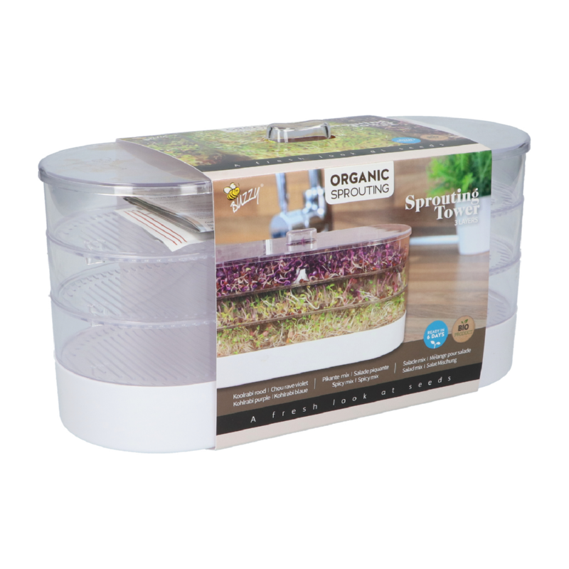 Buzzy® Organic Sprouting Tower 3 laags BIO
