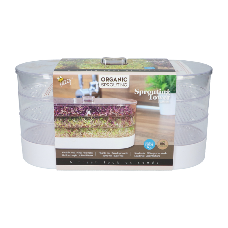 Buzzy® Organic Sprouting Tower 3 laags BIO