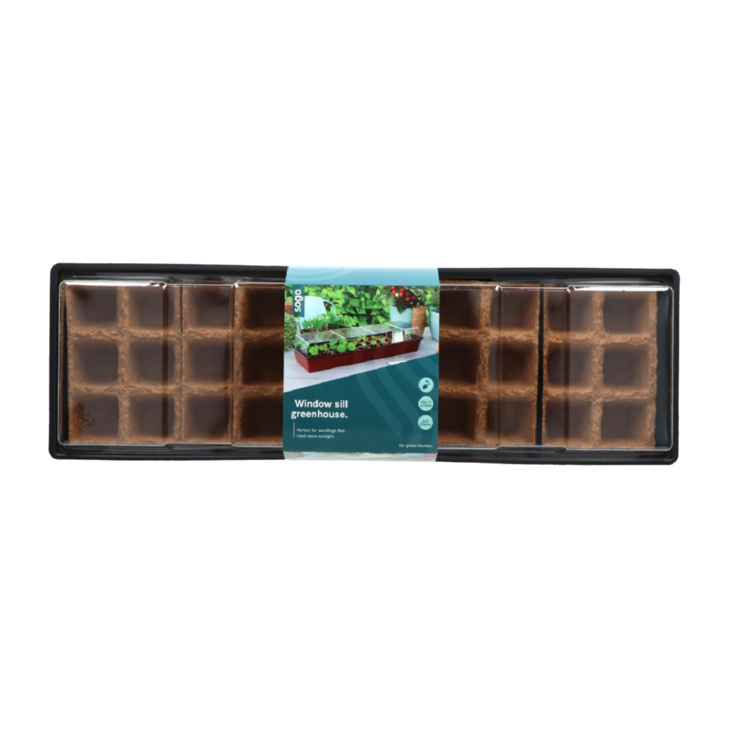 SOGO Vensterbank kweekkas 30 kweekpotjes