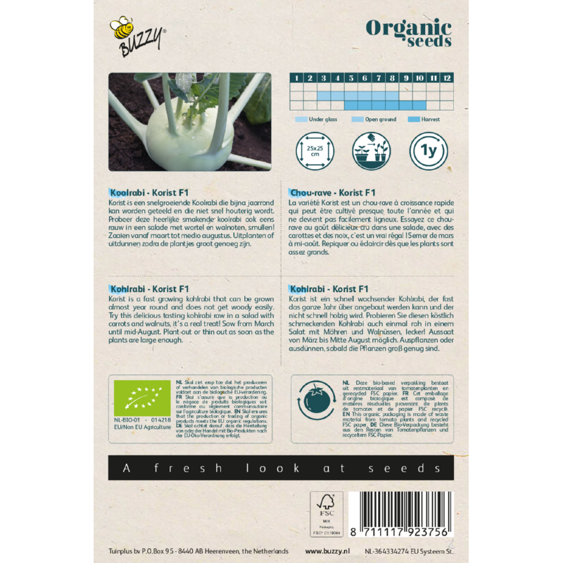 Buzzy® Organic Koolrabi Korist F1 (BIO)