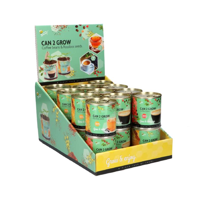 Buzzy® Display Can 2 Grow Café et thé 22st