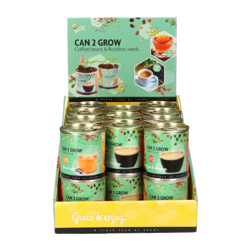 Buzzy® Display Can 2 Grow Café et thé 22st