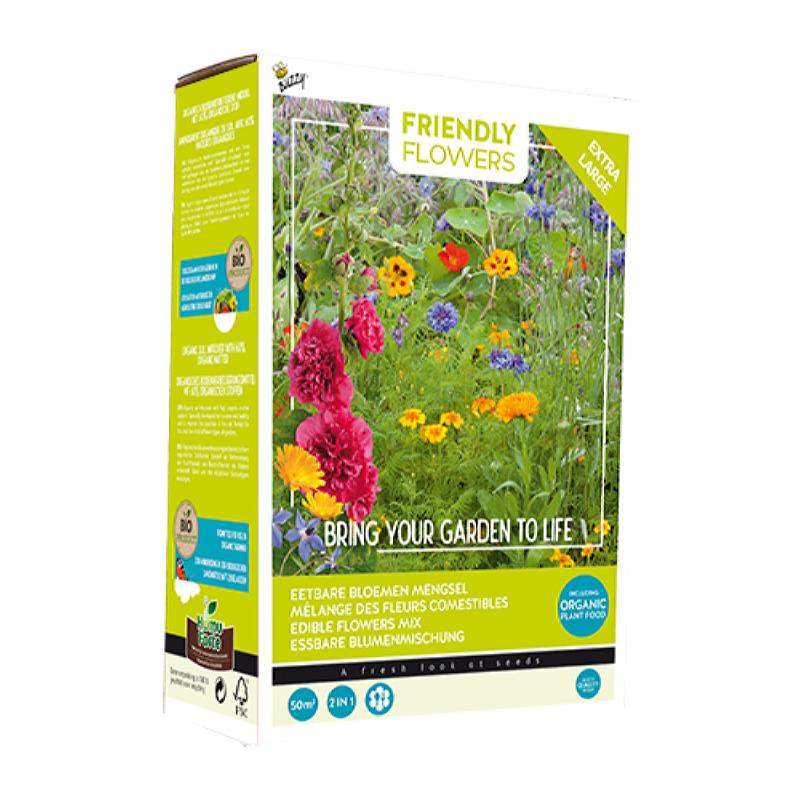 Buzzy® Friendly Flowers XL Eetbare bloemen 50m²