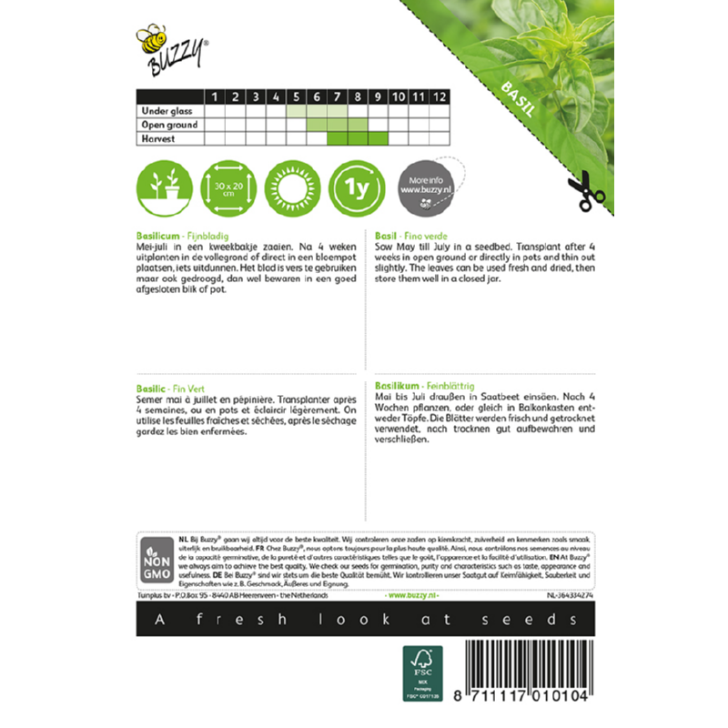 Buzzy® Basilicum Fijne