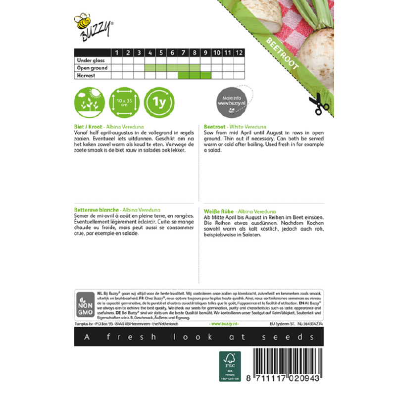 Buzzy® Bieten Albina Vereduna wit