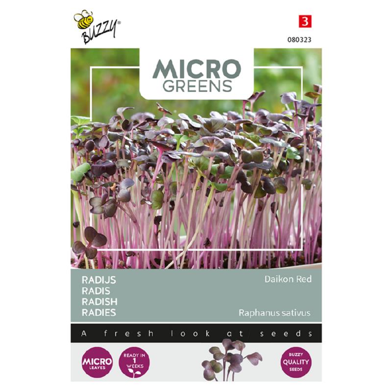 Buzzy® Microgreens, Radijs Rode Daikon