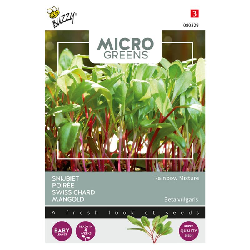 Buzzy® Microgreens, Snijbiet Regenboogmengsel