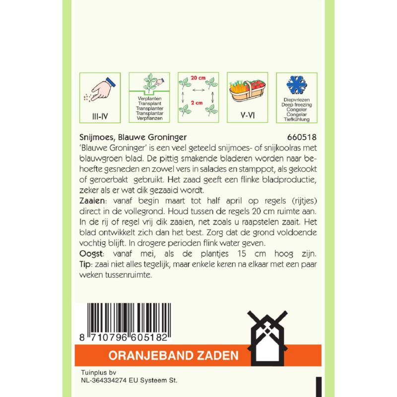 OBZ Snijmoes Blauwe Groninger