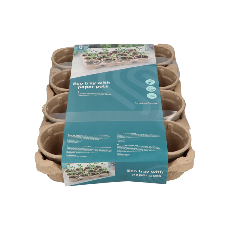 SOGO Eco kweektray incl. 12 paperpots 9cm