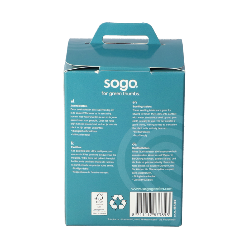 SOGO Growplugs aardetablet 3,6cm 48st