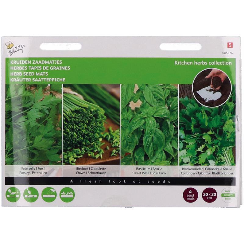 Buzzy® Zaadmatjes Kruiden 4 matjes