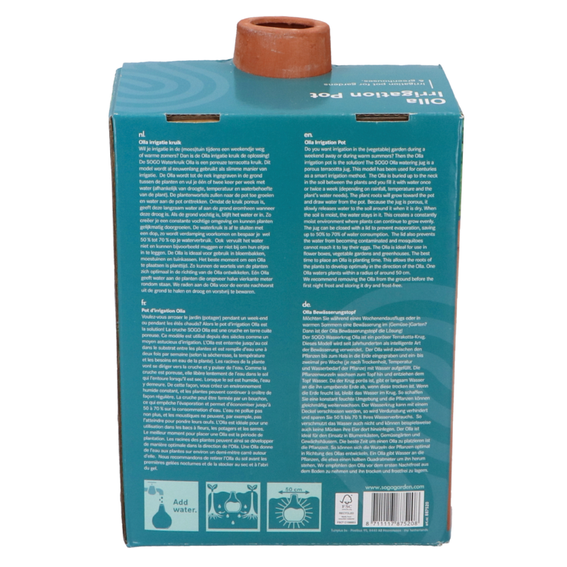 SOGO Olla terracotta waterkruik, 1.5L