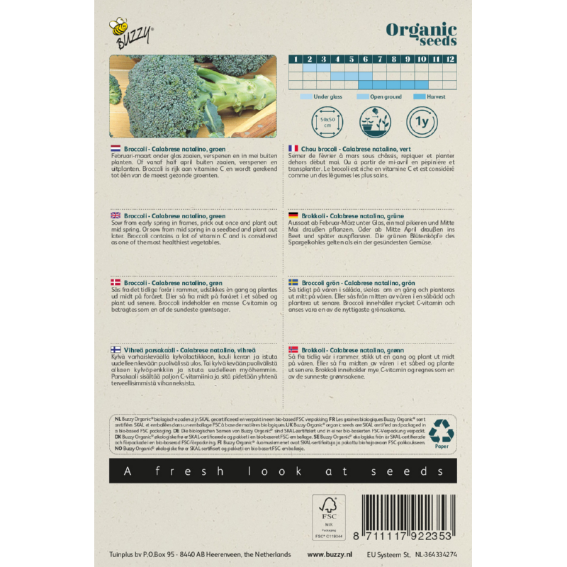 Buzzy® Organic Broccoli Calabrese natalino (BIO)