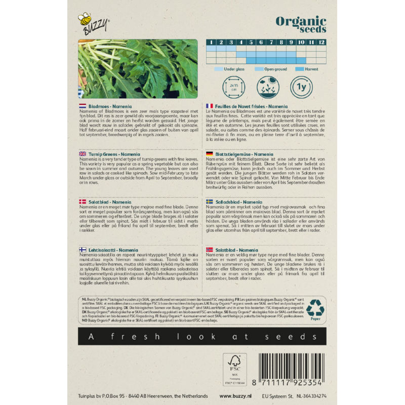 Buzzy® Organic Bladmoes Namenia (BIO)