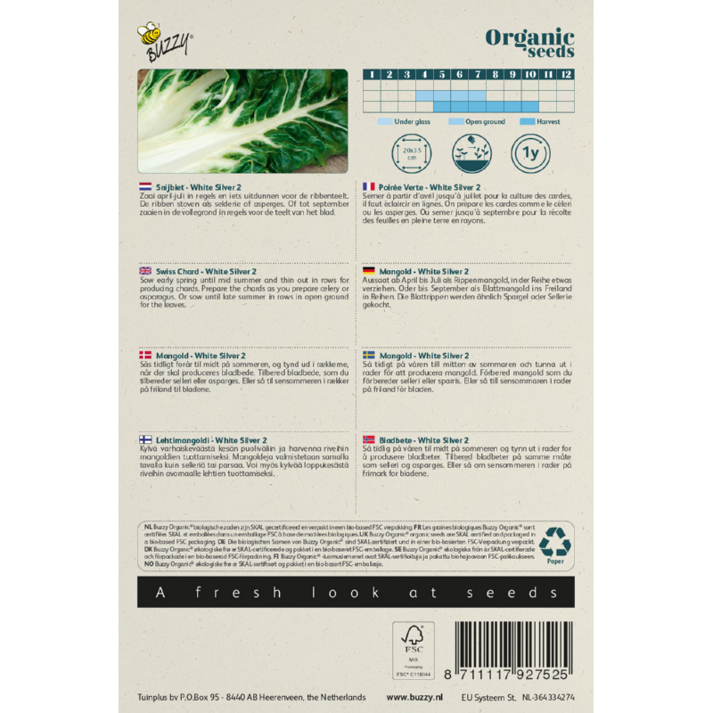 Buzzy® Organic Snijbiet White Silver 2 (BIO)