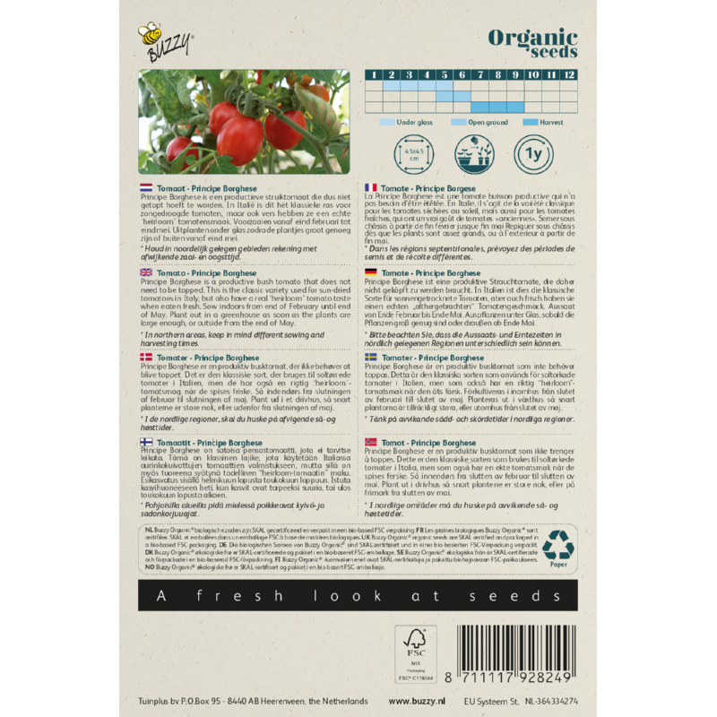 Buzzy® Organic Tomaten Principe Borghese (BIO)
