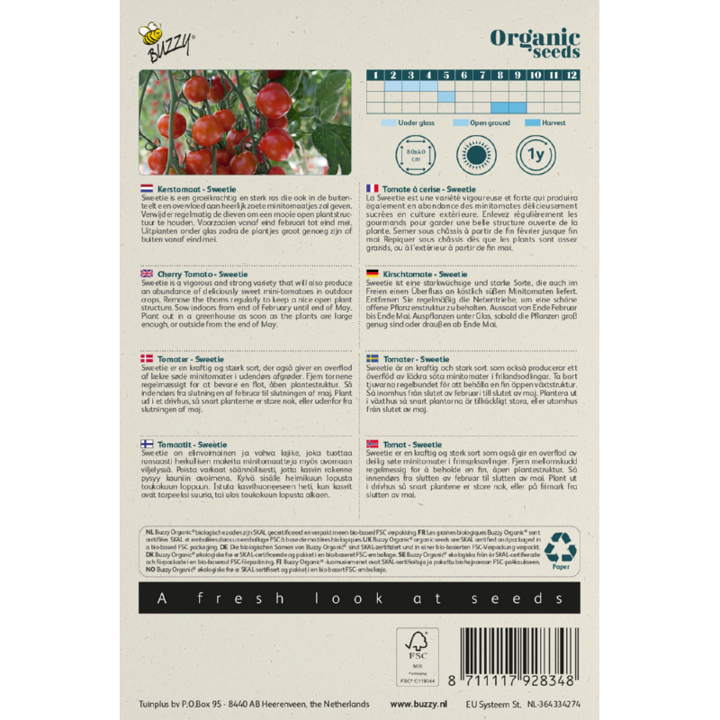 Buzzy® Organic Tomaat Sweetie (BIO)