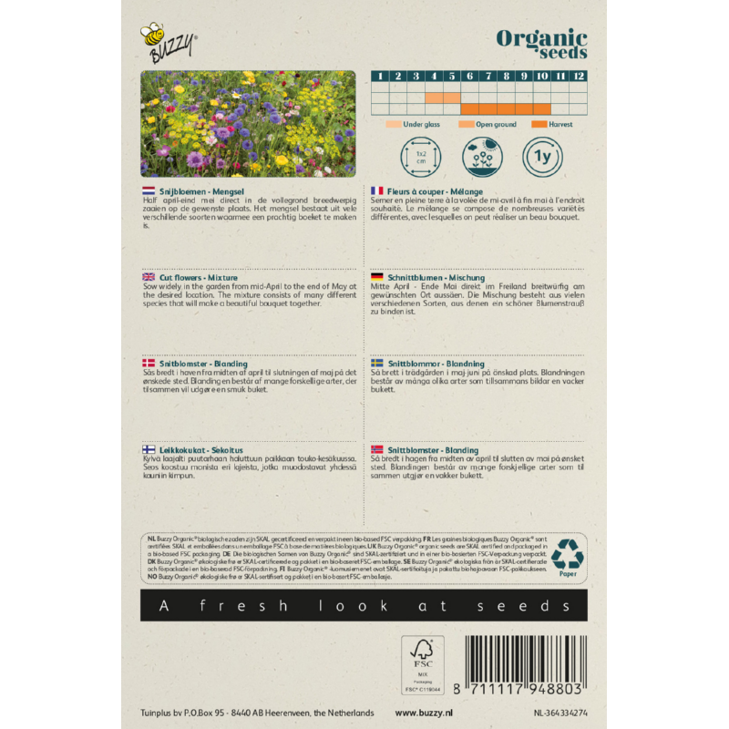 Buzzy® Organic Snijbloemenmengsel (BIO)