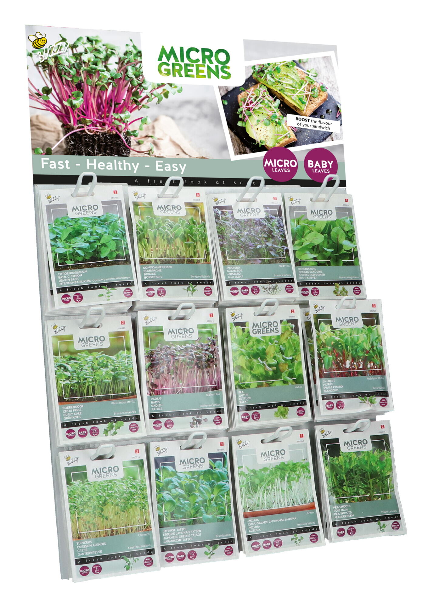 Buzzy® Display Microgreens 12x10