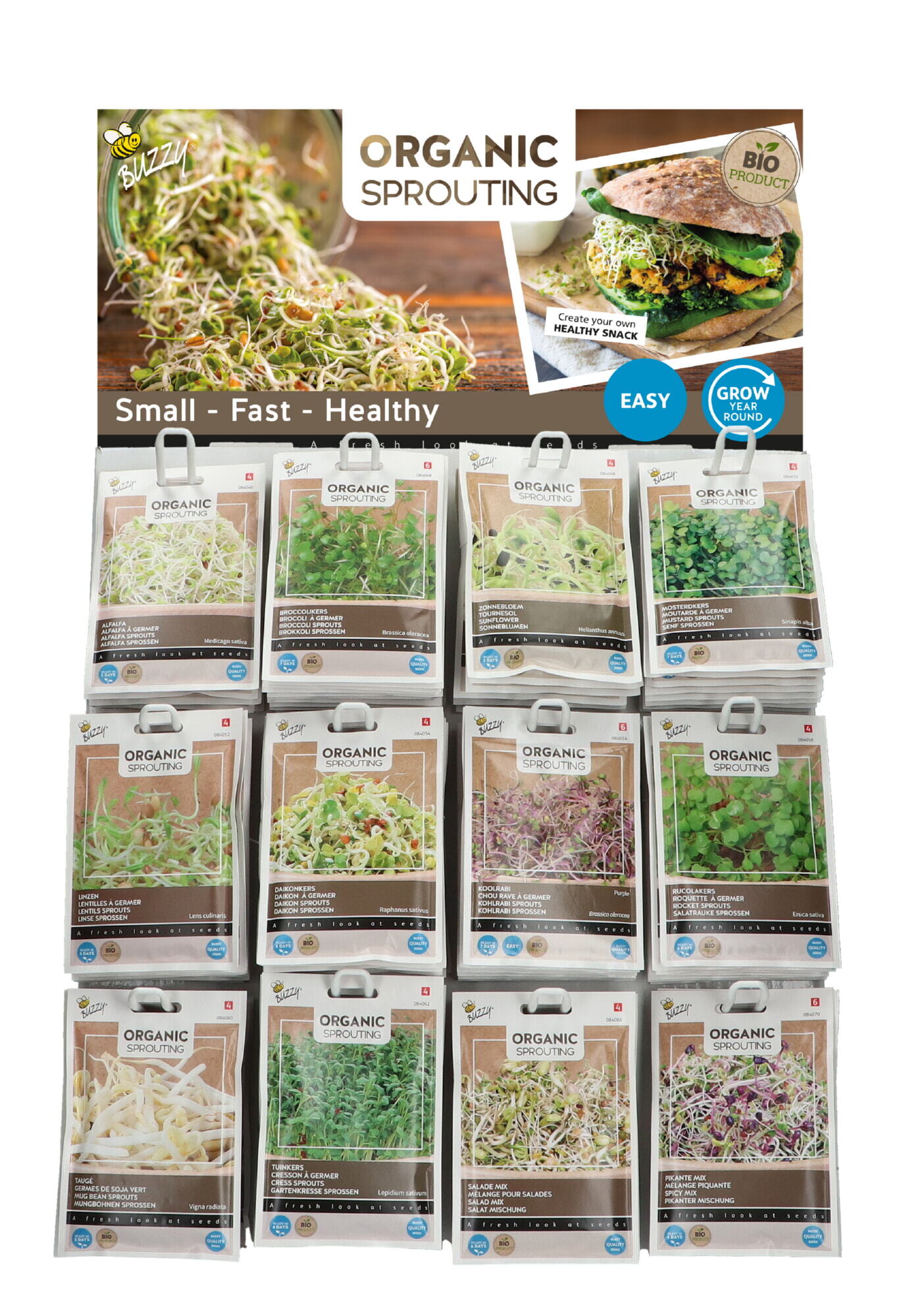 Buzzy® Display Organic Sprouting 12x10 BIO