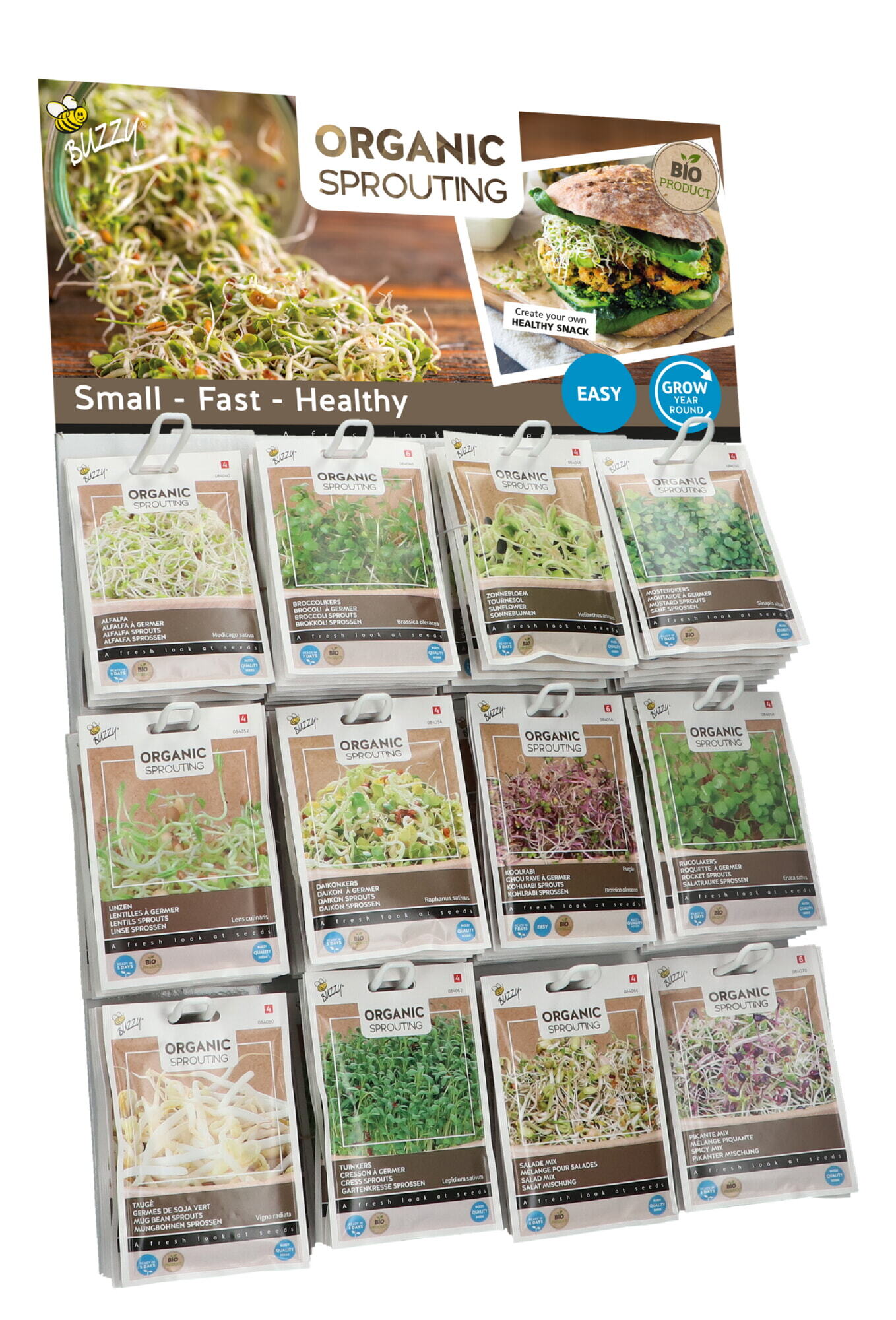 Buzzy® Display Organic Sprouting 12x10 BIO
